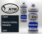 Preview: Opel, Nocturnoblau Metallic, 24H: 400ml Sprühdose + 400ml Klarlack - Set, von ATW Autoteile West.